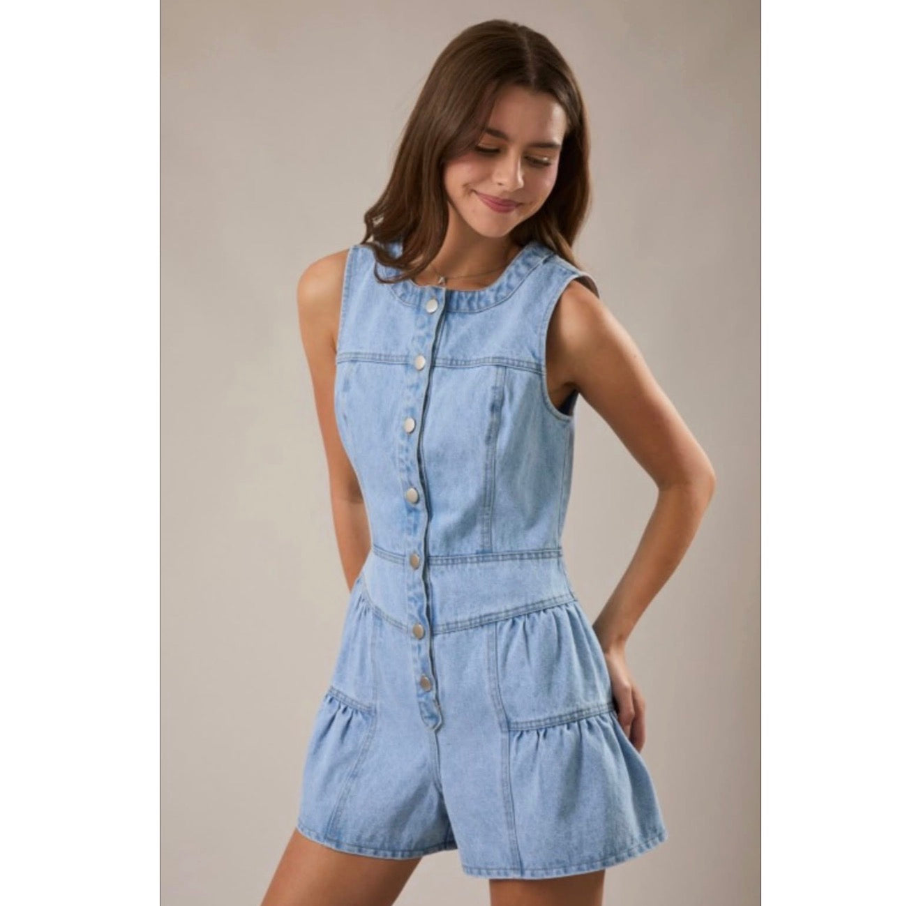 Romper Short Denim