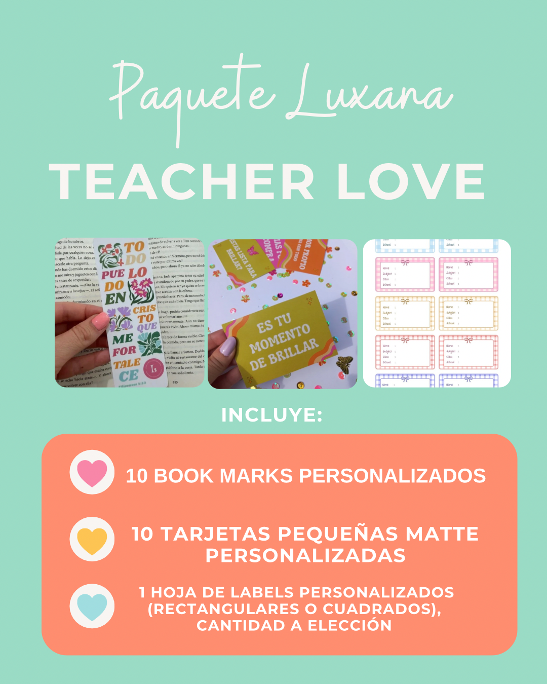 Paquete Luxana Teacher Love