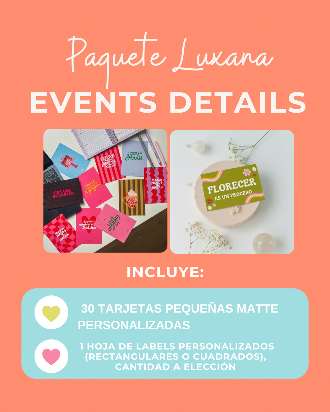 Paquete Luxana Event Details